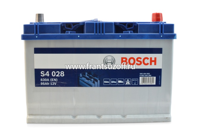 Аккумулятор Bosch  830A 95Ah  ( Полюса - 0,  Длина - 306, Ширина - 173, Высота - 225 )0092s40280