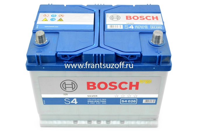 Аккумулятор Bosch 630A 70AH ( Полюса - 0,  Длина - 261, Ширина - 175, Высота - 220 ) 0092S40260